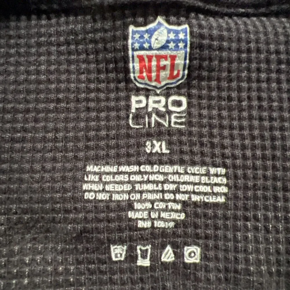 San Diego Chargers NFL Pro Line Thermal Shirt Men 3XL Black Metallic Grunge Y2K